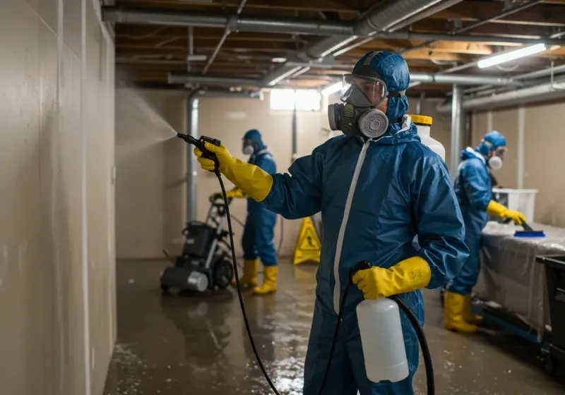 Basement Sanitization and Antimicrobial Treatment process in Lemhi County, ID