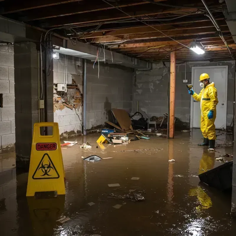 Flooded Basement Electrical Hazard in Lemhi County, ID Property