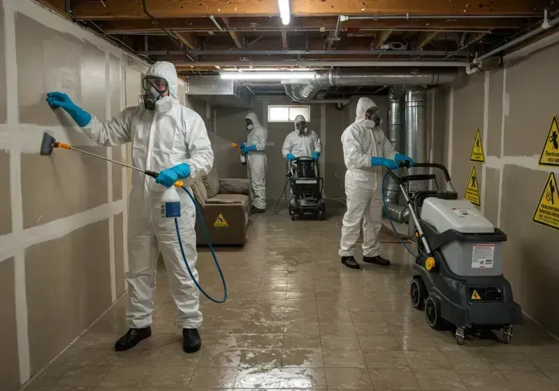 Basement Moisture Removal and Structural Drying process in Lemhi County, ID